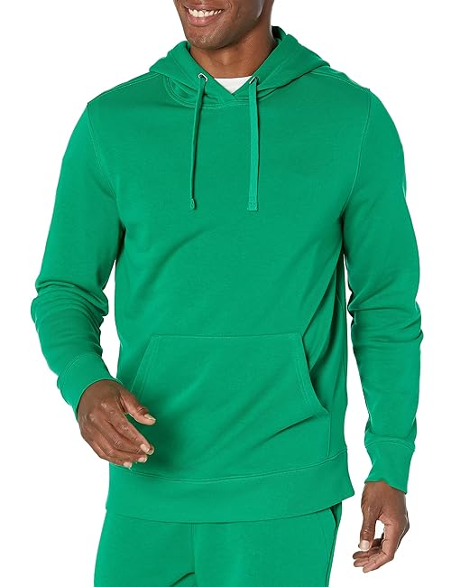 Amazon Essentials Men's Lightweight Long-Sleeve French Terry Hoodie, Green, X-Large