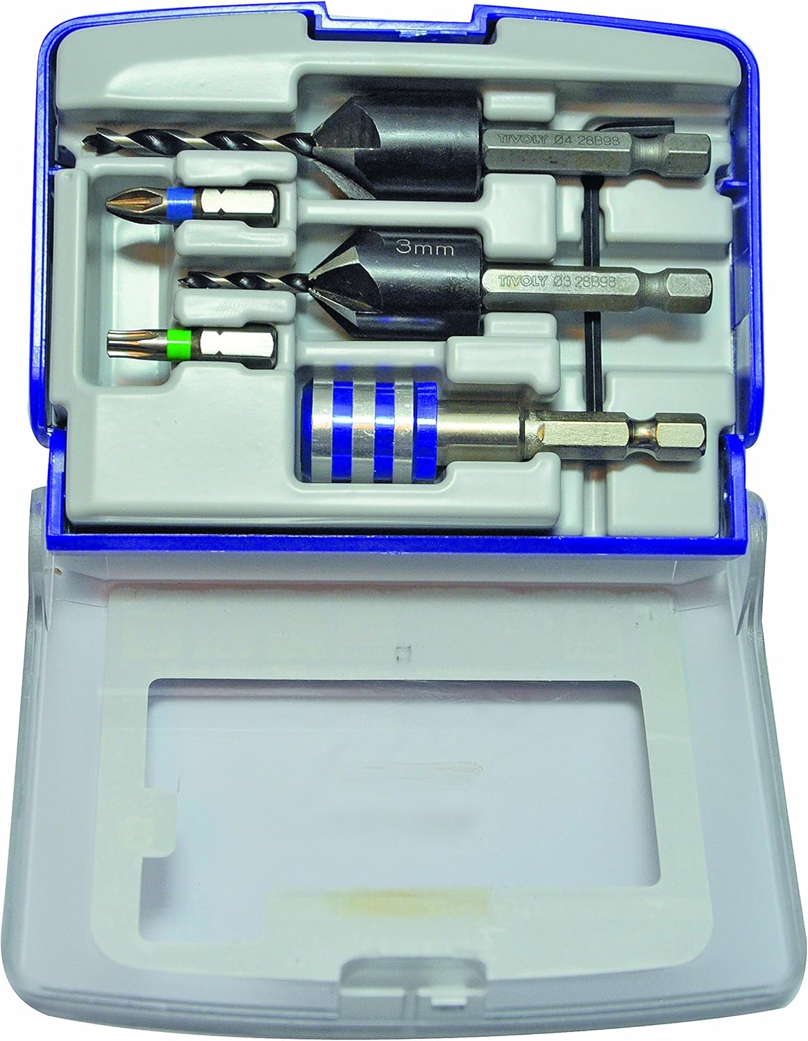 Tivoly 11900670002 Tool Set including Drill Bits/Walnut Bits/Screw Bits/Bit Holder, Grey, 5 Pieces - Image 4