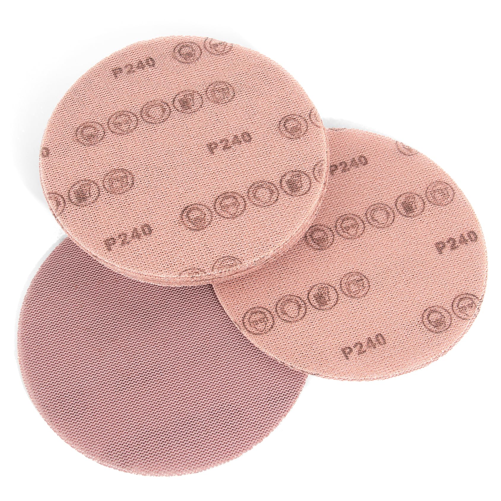 Kcmell 20PCS 150mm Mesh Sanding Discs 240 Grit, 6 Inch Hook and Loop Sanding Pads, Dust Free Disc Anti-Blocking Long-Lasting Sharp Sandpaper for Car Wood Furniture Floor — image 1