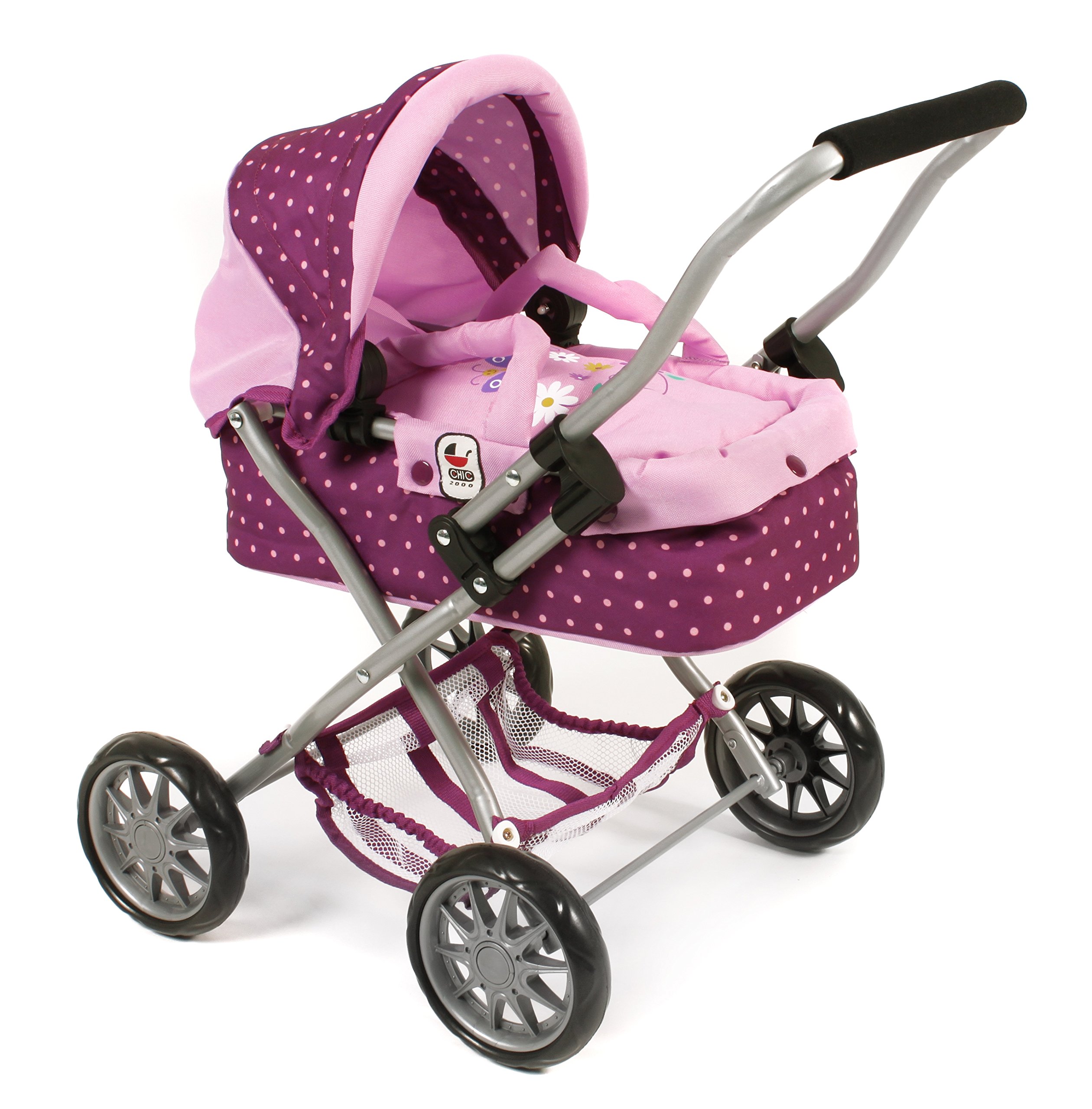 Bayer Chic 2000 555-29 Smarty Doll's pram, Purple, Pink