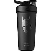 BlenderBottle Justice League Sport Insulated Stainless Steel Shaker Bottle with Wire Whisk, 24-Ounce, Batman – Protein Shakes & Hydration for Athletes & Fitness Enthusiasts, Easy Mixing, Keeps Drinks Cold, Lockable Lid | Insulated, Wire Whisk, Batman