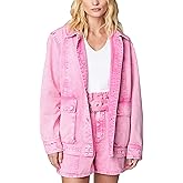 [BLANKNYC] Womens Luxury Clothing 100 Percent Cotton Jacket Shacket, Comfortable & Stylish