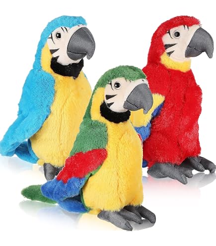Wild Republic Scarlet Macaw Plüschtier, 11 Cm, Gefüllt Mit Recycelten Plastikflaschen – Kuscheltier Regenwaldpapagei