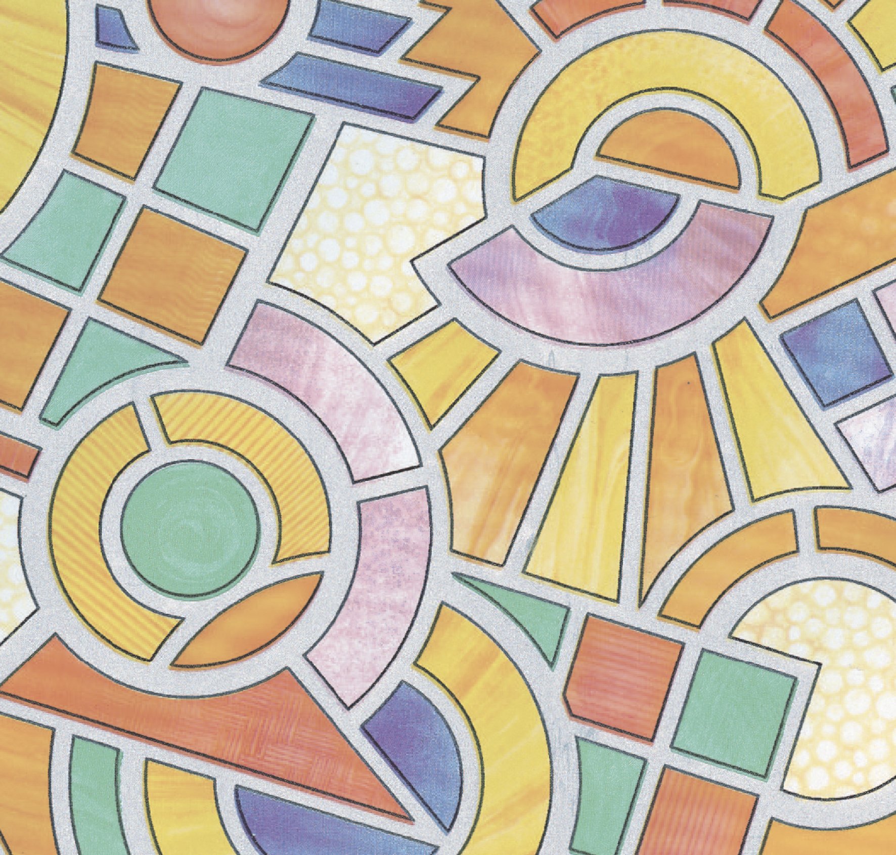 Venilia Window Film Vitrodecor Nancay Glass Decorative Film Self-Adhesive Special Film Privacy Film PVC Colourful 45 cm x 2 m 95 µm (Thickness: 0.095 mm)