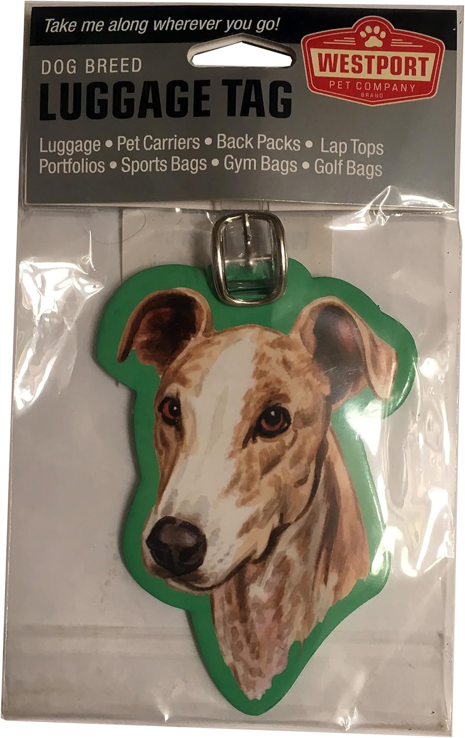 greyhound luggage tag
