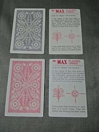 R.S.Magic Tricks Spy Marked Playing Cards Best for Flash (Pack of 2 Deck) 1+ Red, 1+ Black