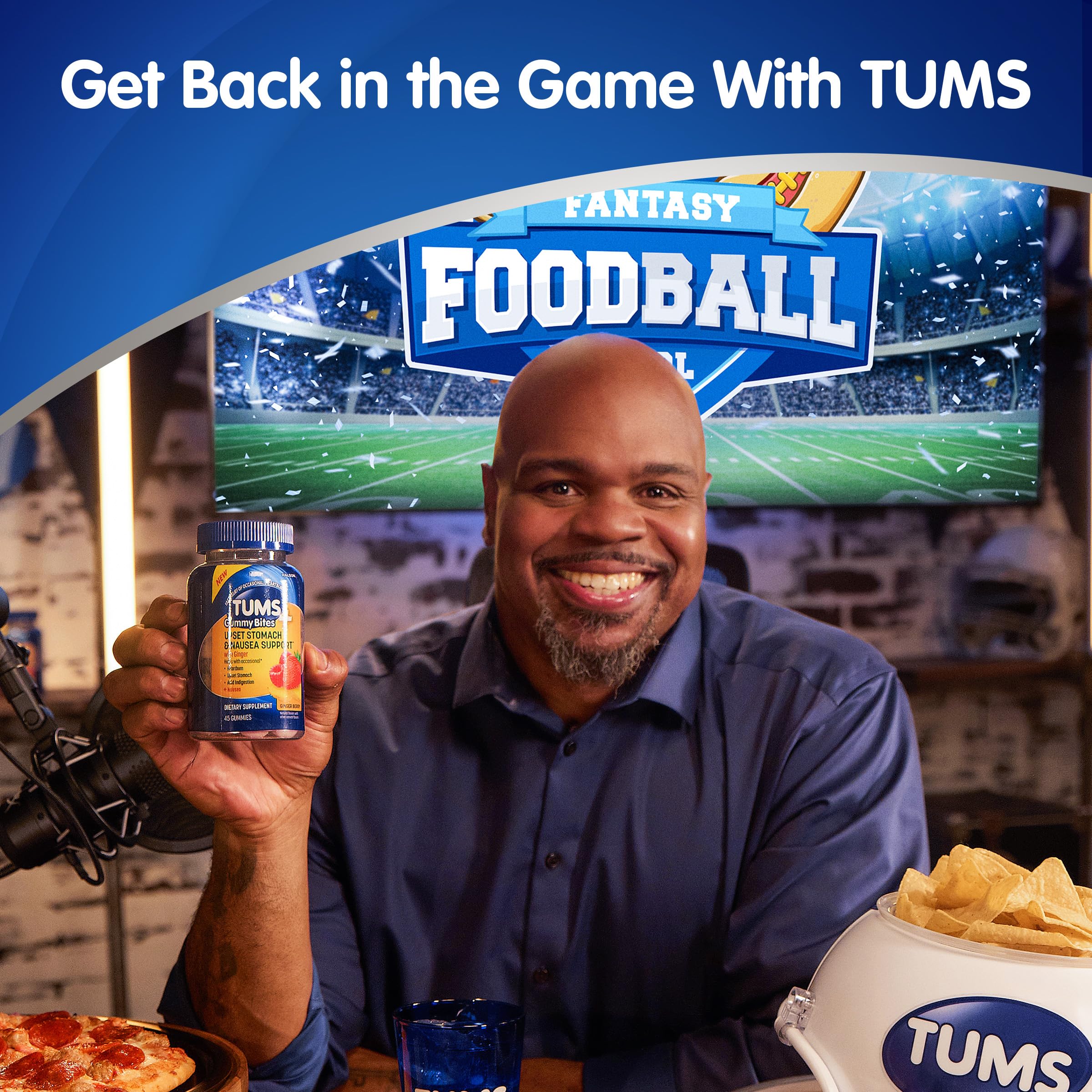 TUMS Gummy Bites Dietary Supplement for Occasional Heartburn Relief, Upset Stomach and Acid Indigestion, Great for a Summer BBQ - Cherry Berry Burst - 108 Count