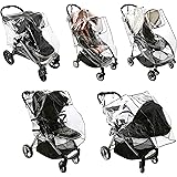Baby Stroller Rain Cover - Weatherproof Shield to Safeguard Your Child from Wind and Rain. Universal Size, Mesh Material for
