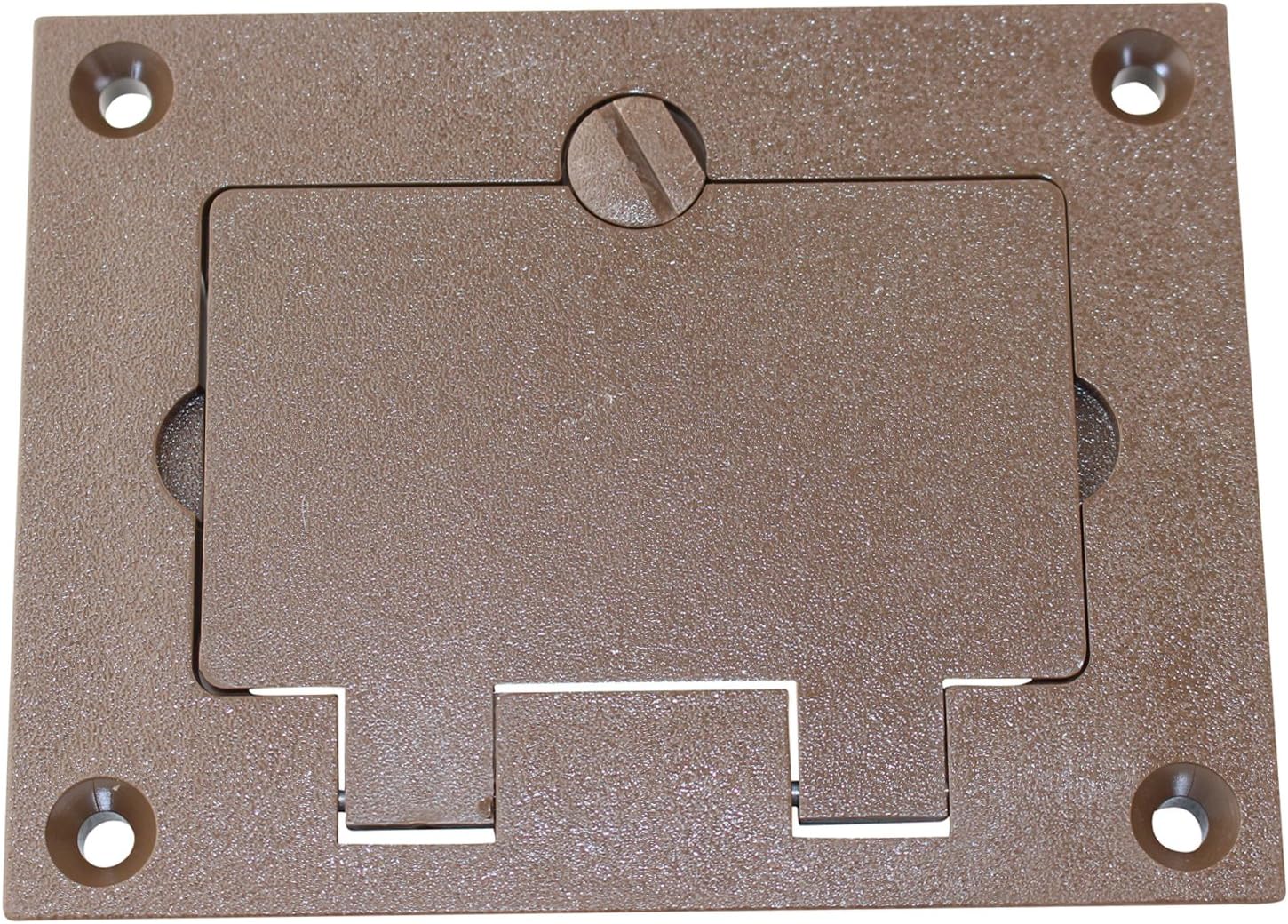 Walker 828prgfi Brn Brown Gfi Polycarbonate Floor Box Receptacle