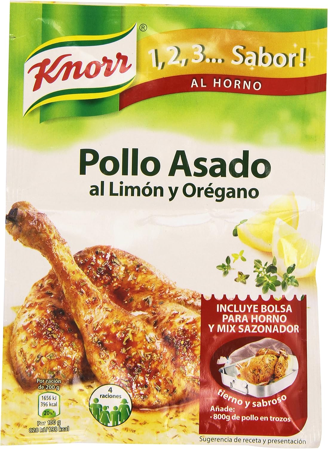 Knorr 1, 2, 3. Sabor AL HORNO - Mi Pollo Al Horno Limón Y Tomillo ...