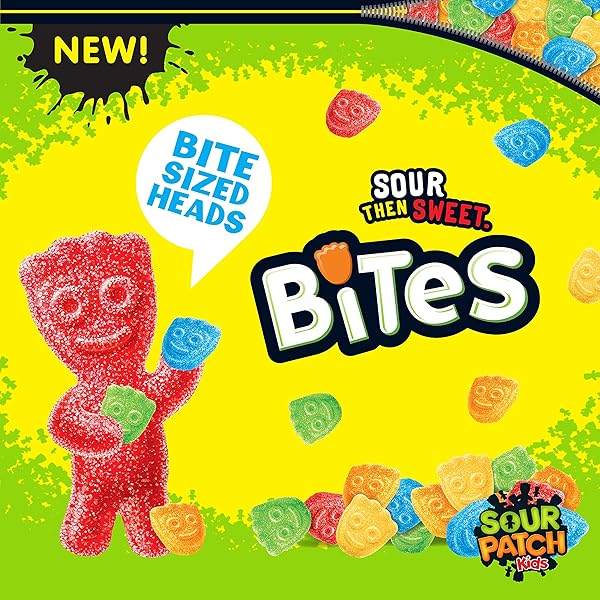 SOUR PATCH KIDS BITES SOFT & CHEWY CANDY, 12 OZ