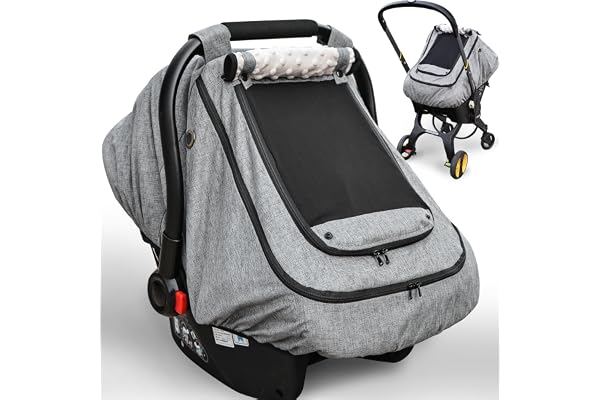 YVMVDV Waterproof Baby Car Seat Cover,Cold Weather Carseat Cover for Babies,Infant Car Seat Cover Canopy for Boy Girls,Windpr