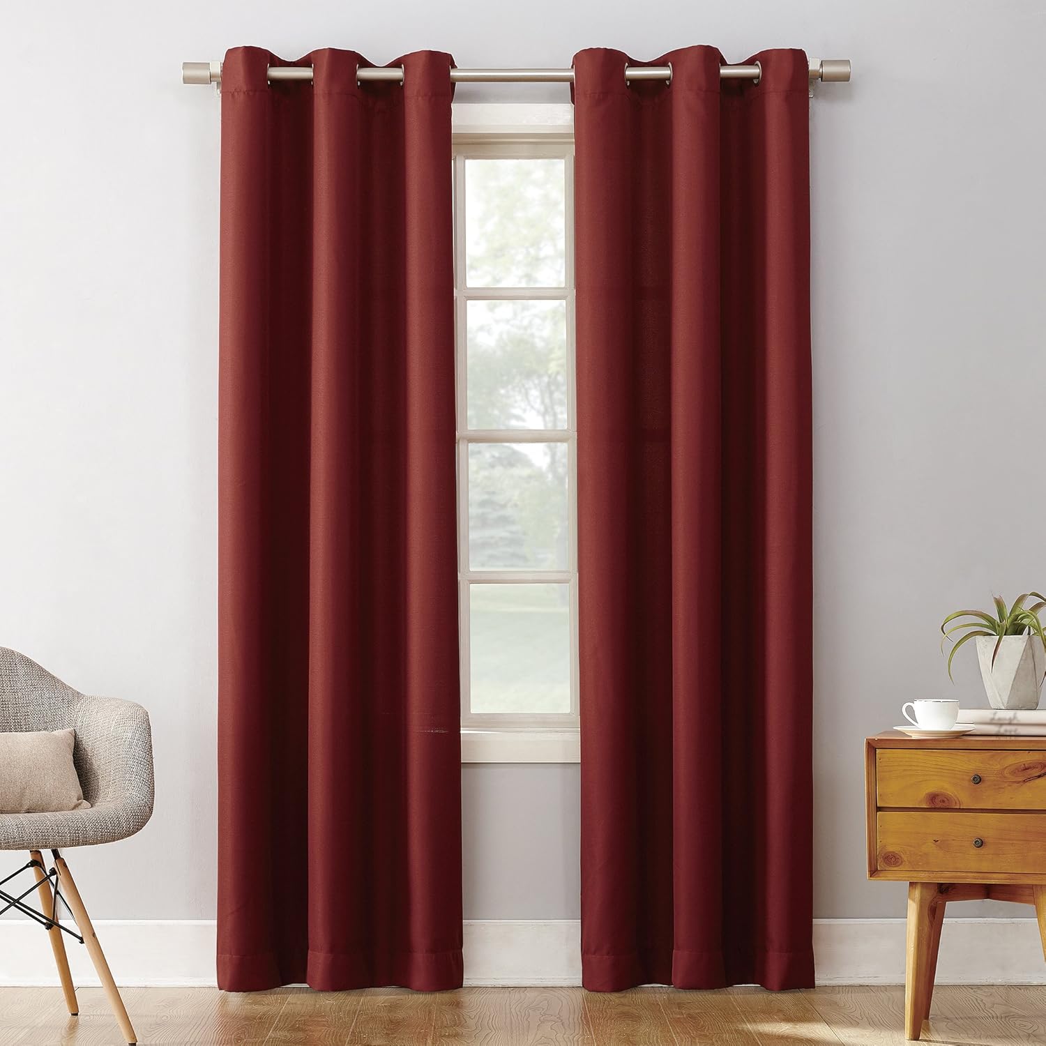 Best living room curtains 48×84 red
