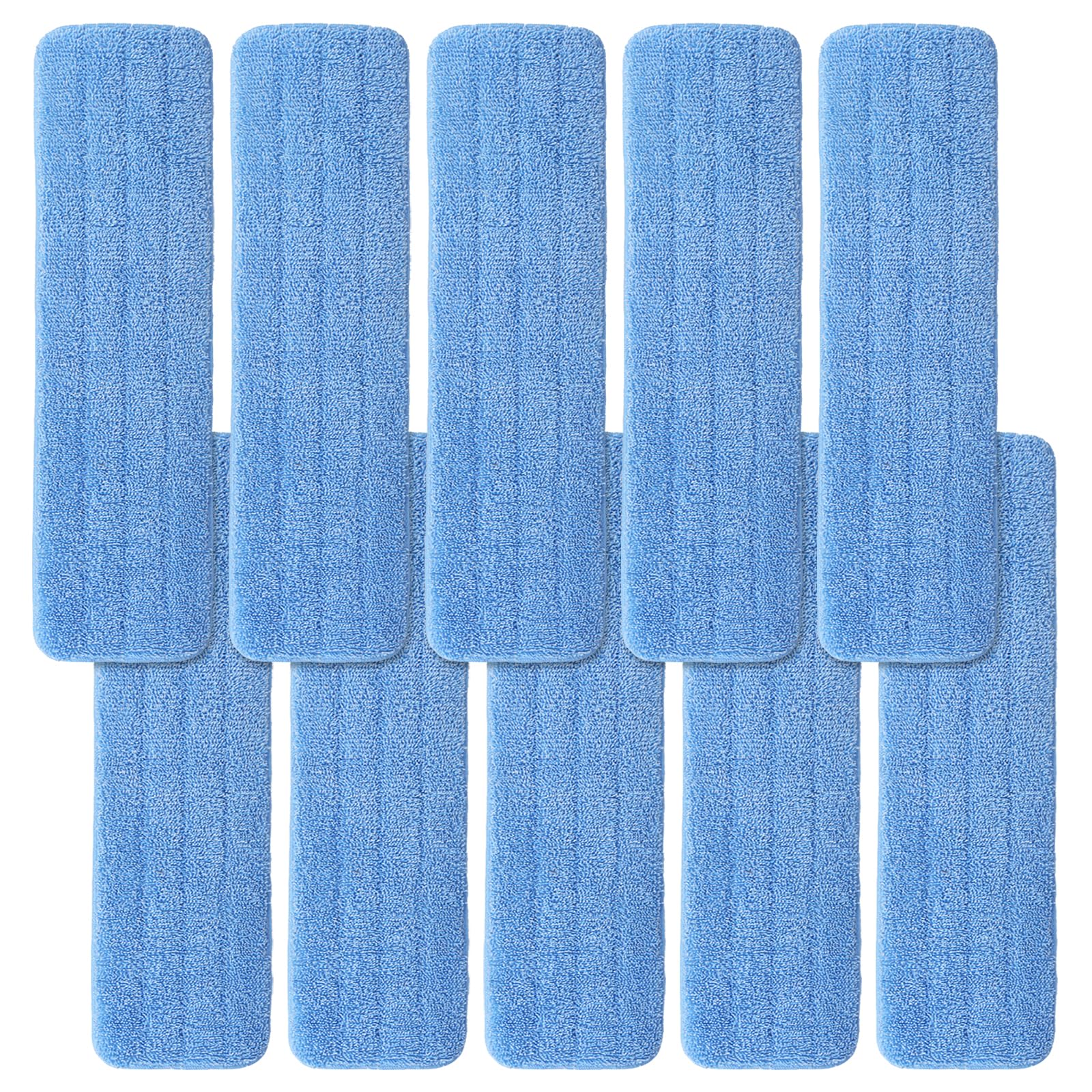 Photo 1 of Microfiber Mop Pad for Rubbermaid Commercial 20 Inch Mop Head - 10 Pack Wet & Dry Commercial Cleaning Refills Reusable Mop Refills Fit for Any Microfiber Flat Mop System 18" to 21"