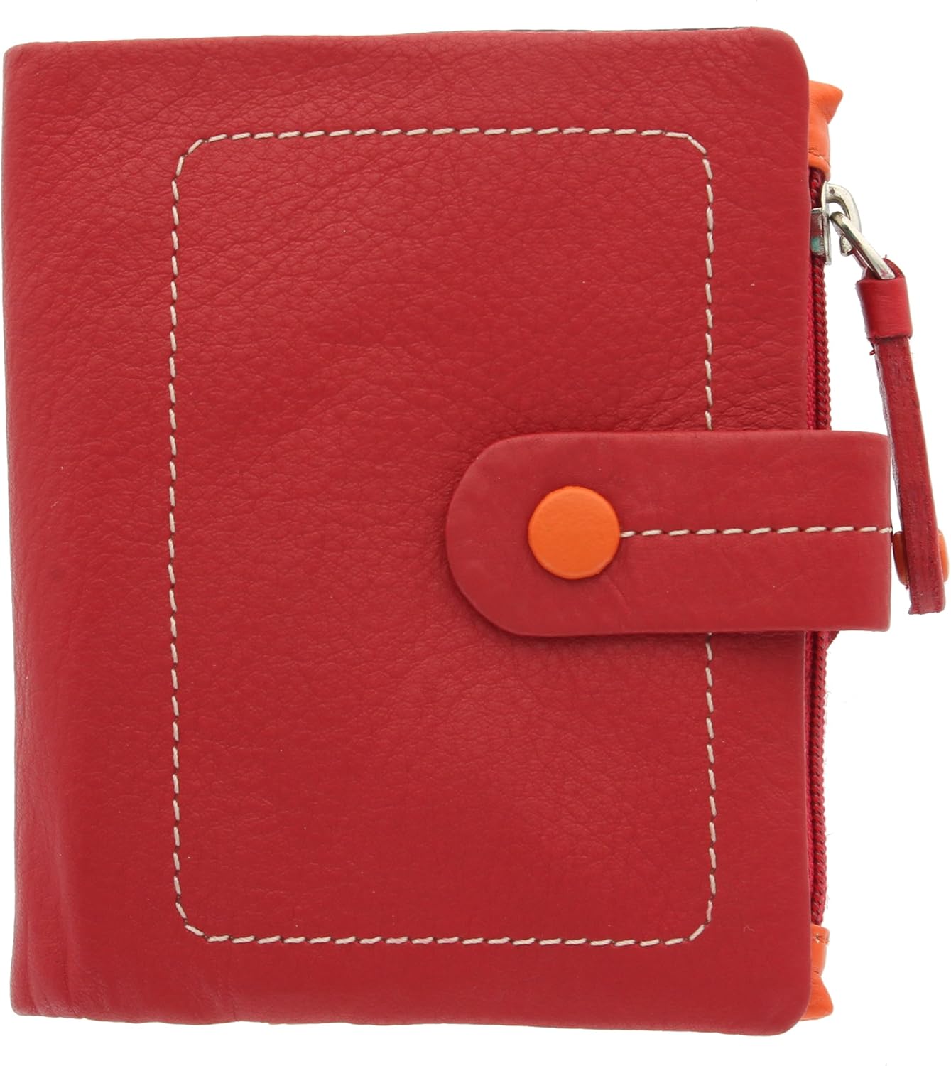 VISCONTI Mimi Collection Mojito Compact Multicoloured Leather Purse M77 Red Multi - Image 4