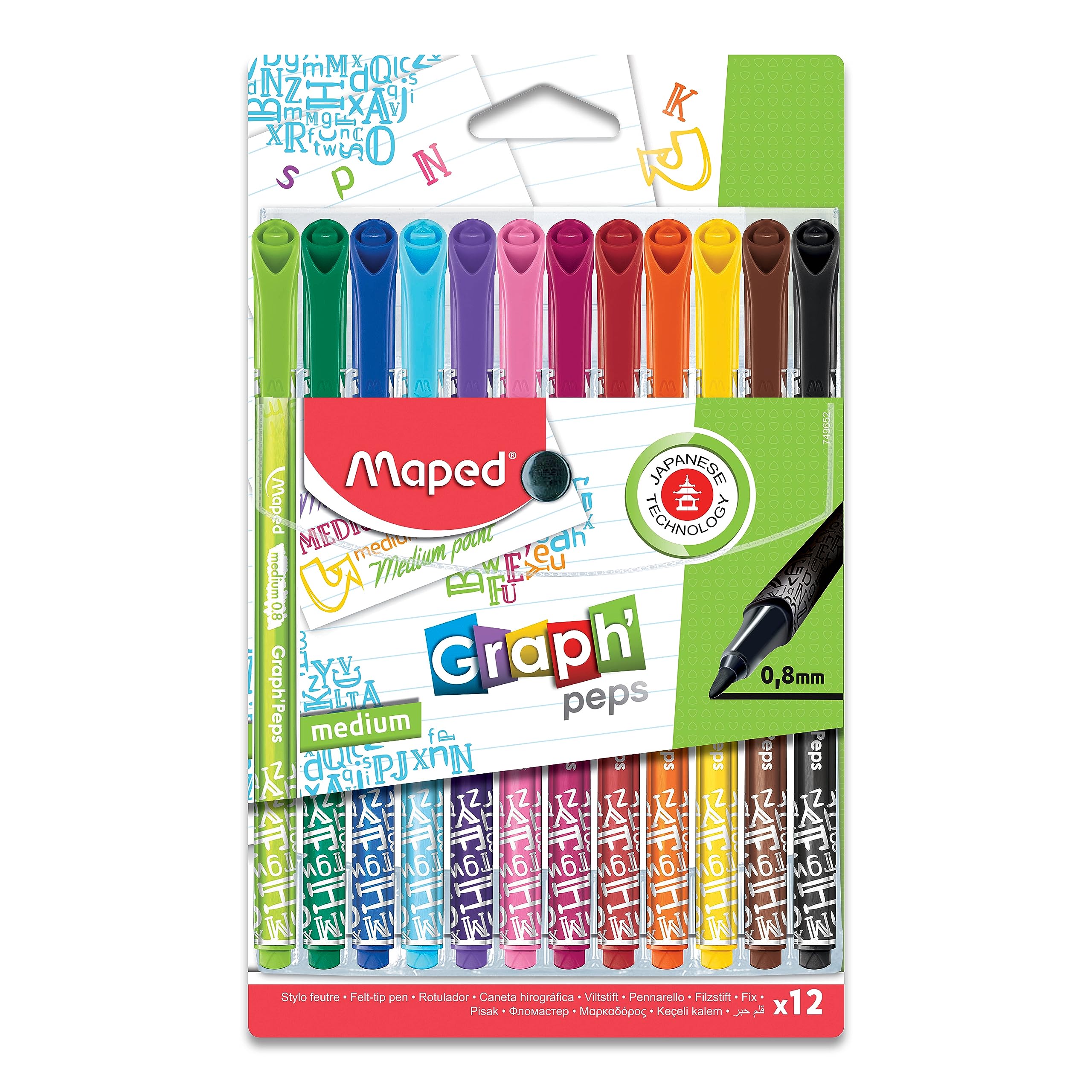 Maped Graph'peps Fineliner Pens- Medium Tip