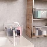 Citylife 6 Pack Plastic Storage Boxes with Lids Small Stackable Clear Box view 7