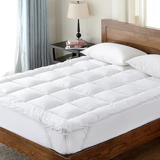 downluxe Hypoallergenic Bed Mattress Topper Overfilled with