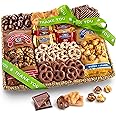 A Gift Inside Thank You Chocolate Caramel and Crunch Grand Gift Basket with Snacks, Pretzels, Ghirardelli and Chocolate-covered Nuts
