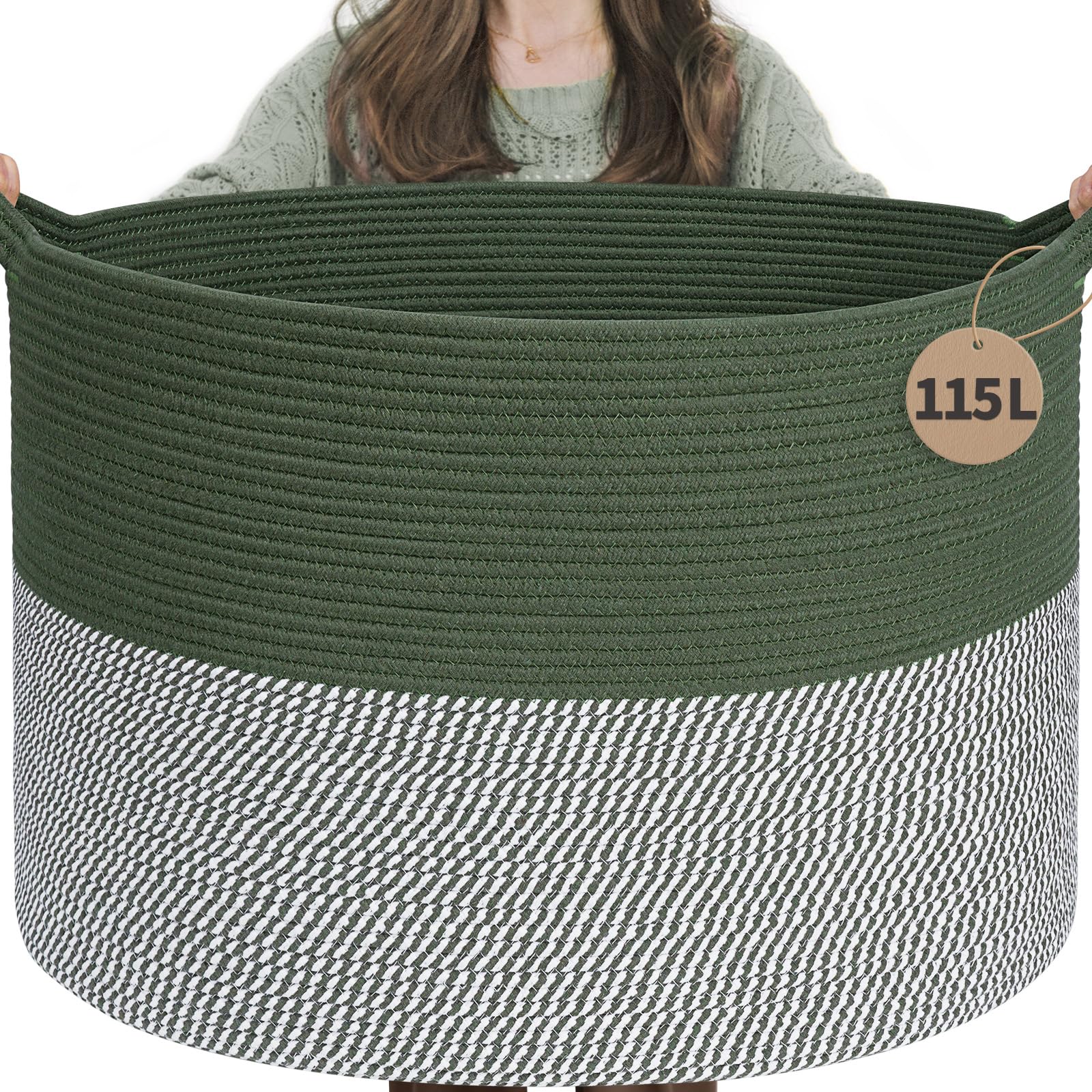 INDRESSME 115L Extra Large Cotton Rope Blanket