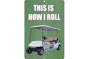 Rogue River Tactical Funny Golf Cart Metal Tin Sign This is How I Roll Wall Decor Man Cave Bar Golfer Ball