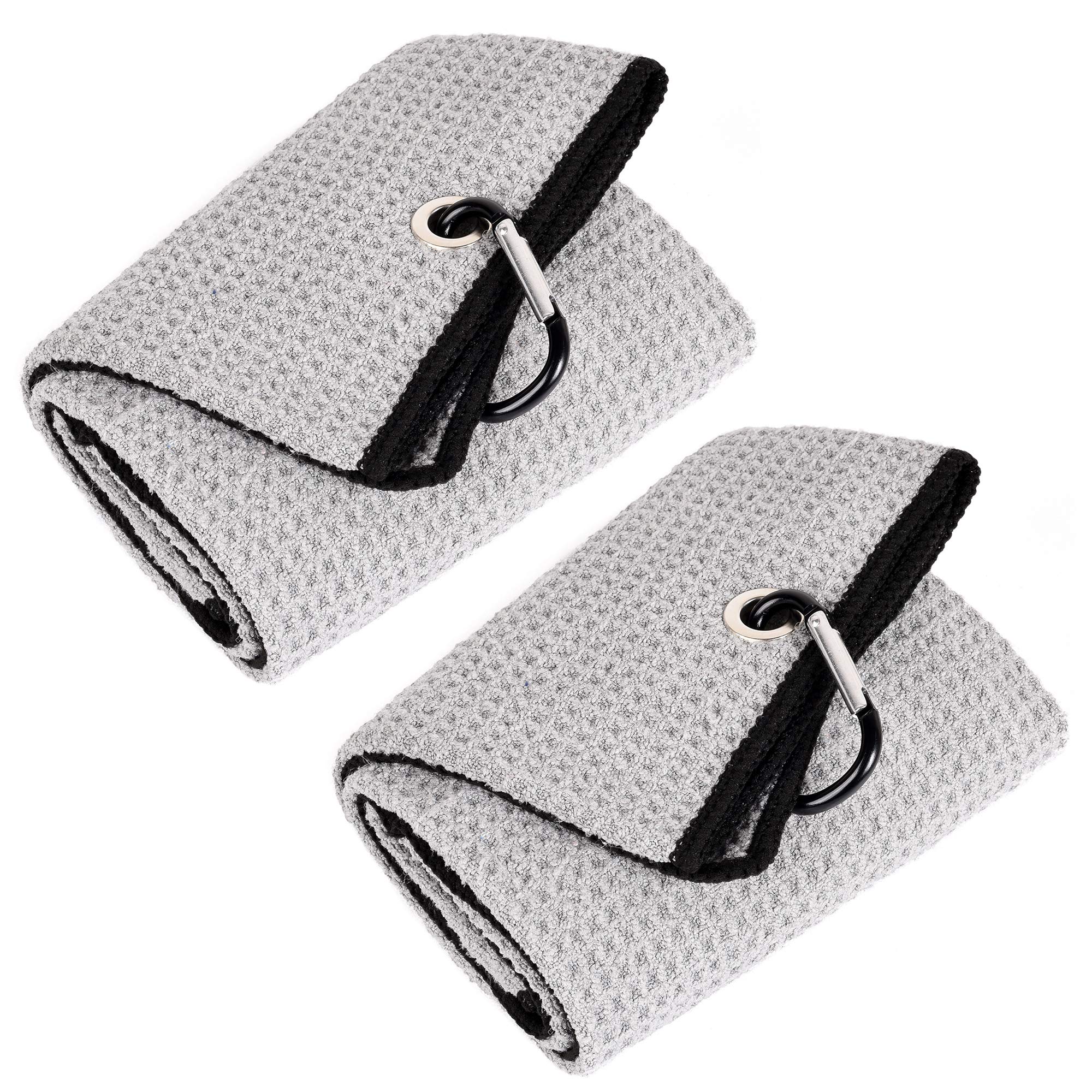 Mile High Life Golf Towel | Tri-fold Waffle Towels | Premium Microfiber Fabric | wiith Heavy Duty Carabiner Clip