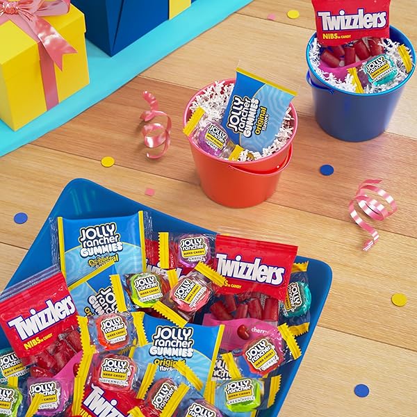 JOLLY RANCHER AND TWIZZLERS ASSORTED FRUIT FLAVORED CANDY PARTY PACK, 43.03 OZ