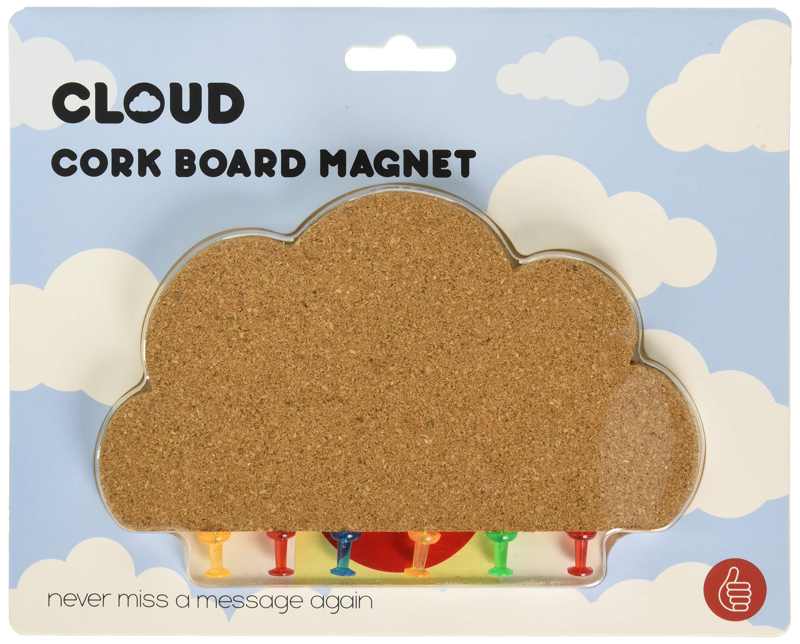 Thumbs Up Magnetic Cork Pin Board - Cloud 16 x 9 x 1 cm