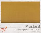 M and J Plain Mustard Polycotton Fabric 45in 112cm Wide 5 Metre 40+ Colours view 2