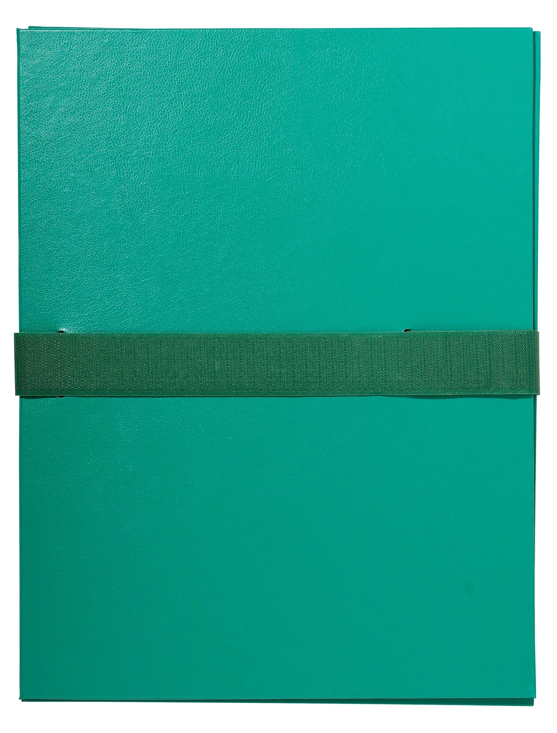 Exacompta - Ref 2643E - Balacron Expandable Folder - 240 x 320mm in Size, Suitable for Holding A4 Documents, Wrap-Around Strap, Holds Up To 1500 Sheets - Green