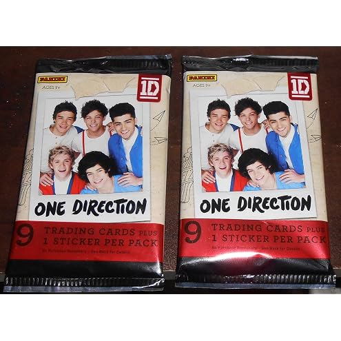 1D One Direction Lot of 7 Factory Sealed Packs - Each Pack Contains 9 Cards and 1 Sticker - View 7