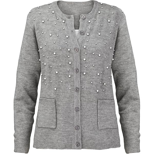 トップス Lace Trimmed Pearl Button Cardigan Vince Womens Pearl Button Cardigan, Black, X-Large at Amazon