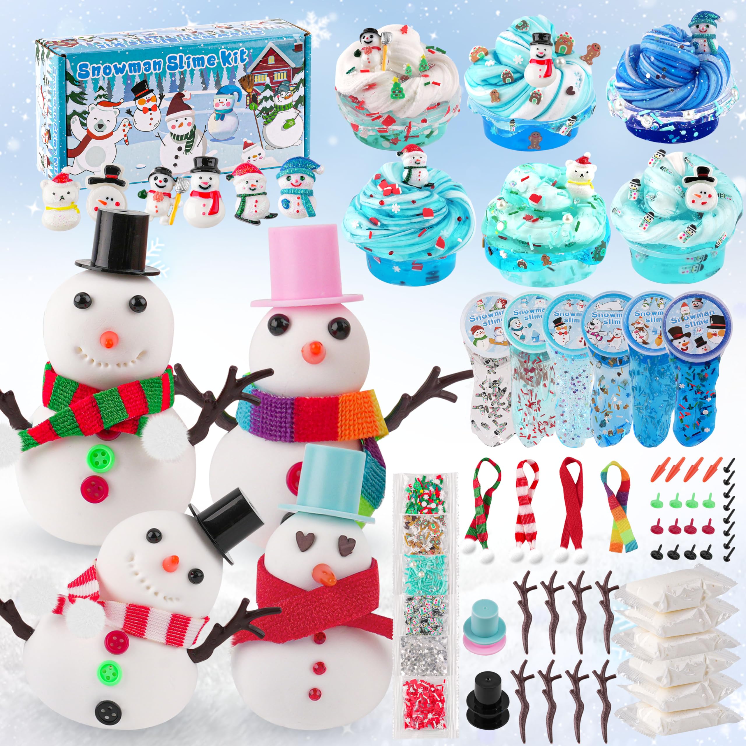 6pcs Slime Stocking Stuffers, Stocking Stuffers for