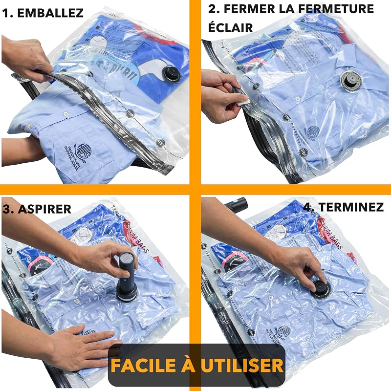 Sac Sous Vide Vetement Aspirateur avec Pompe Électrique, 18 Pièces — photo 5 sur 5