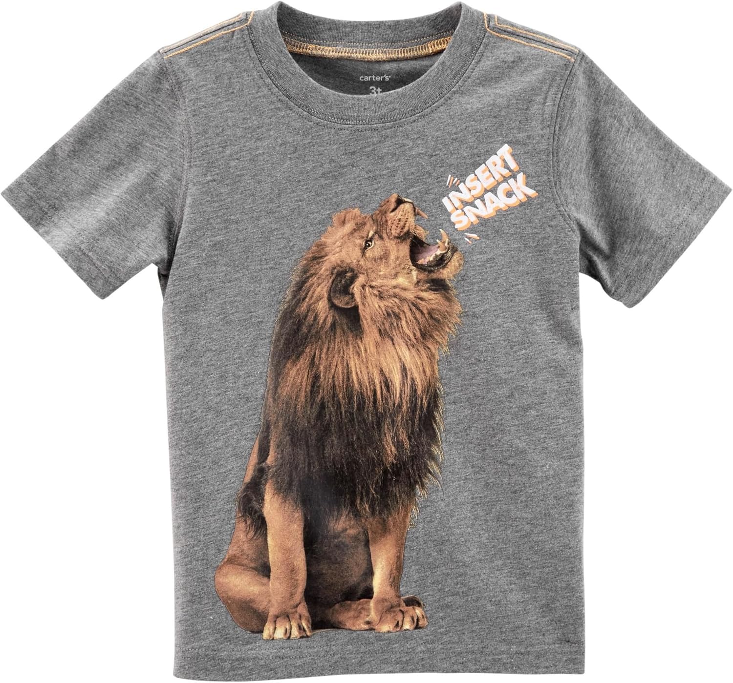 Amazon Com Carter S Boys 2t 8 Short Sleeve Tee 7 Heather Lion Clothing