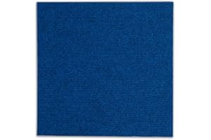 CISSLOR Self Adhesive Carpet Floor Peel Tile Square 12 Pcs 12" x 12" Peel and Stick Carpet Floor Tiles Home Furnishings Floor Easy Install DIY (12, Blue)