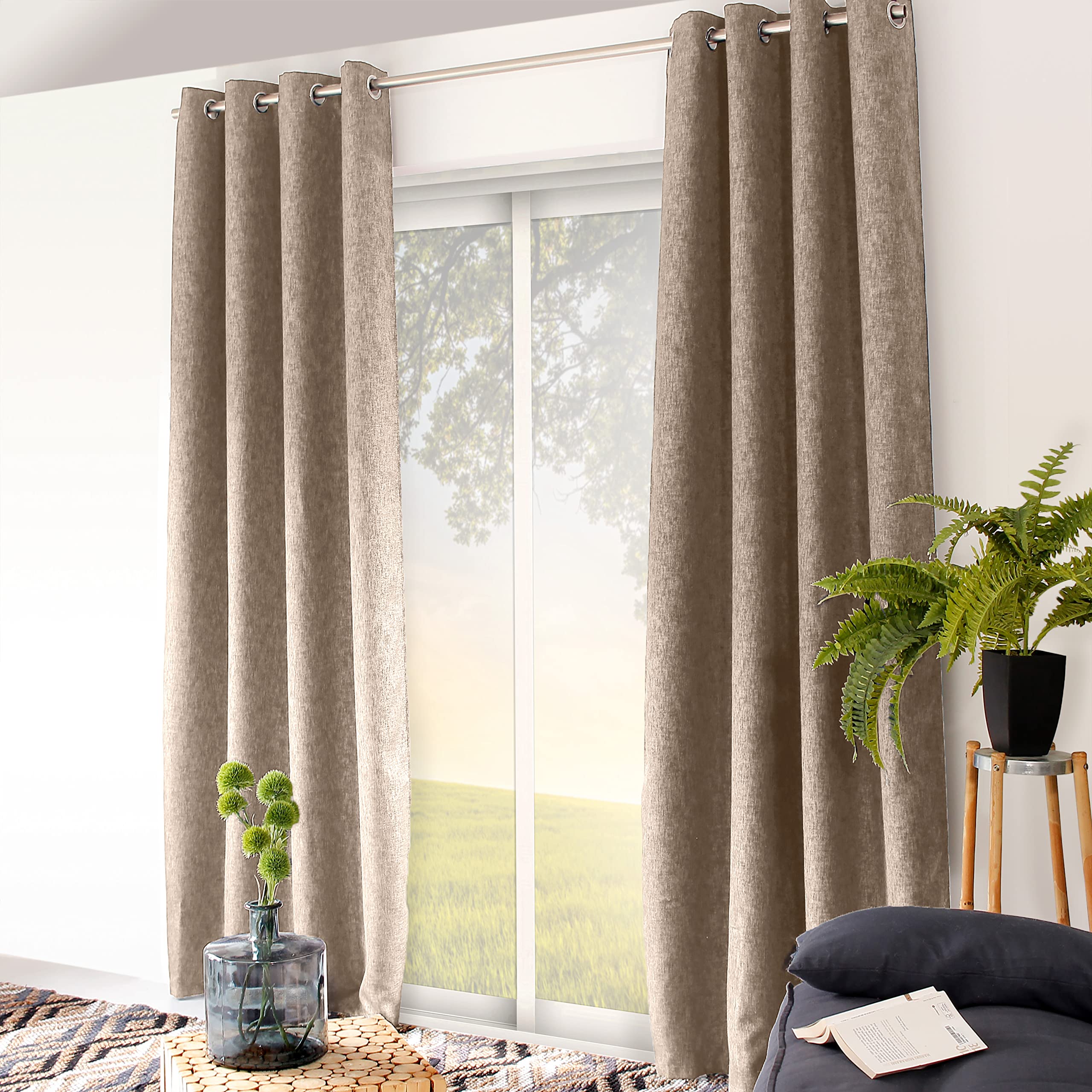 Enjoy Home Blackout Mat 140 x 240 cm Polyester Grey 140 x 240 cm