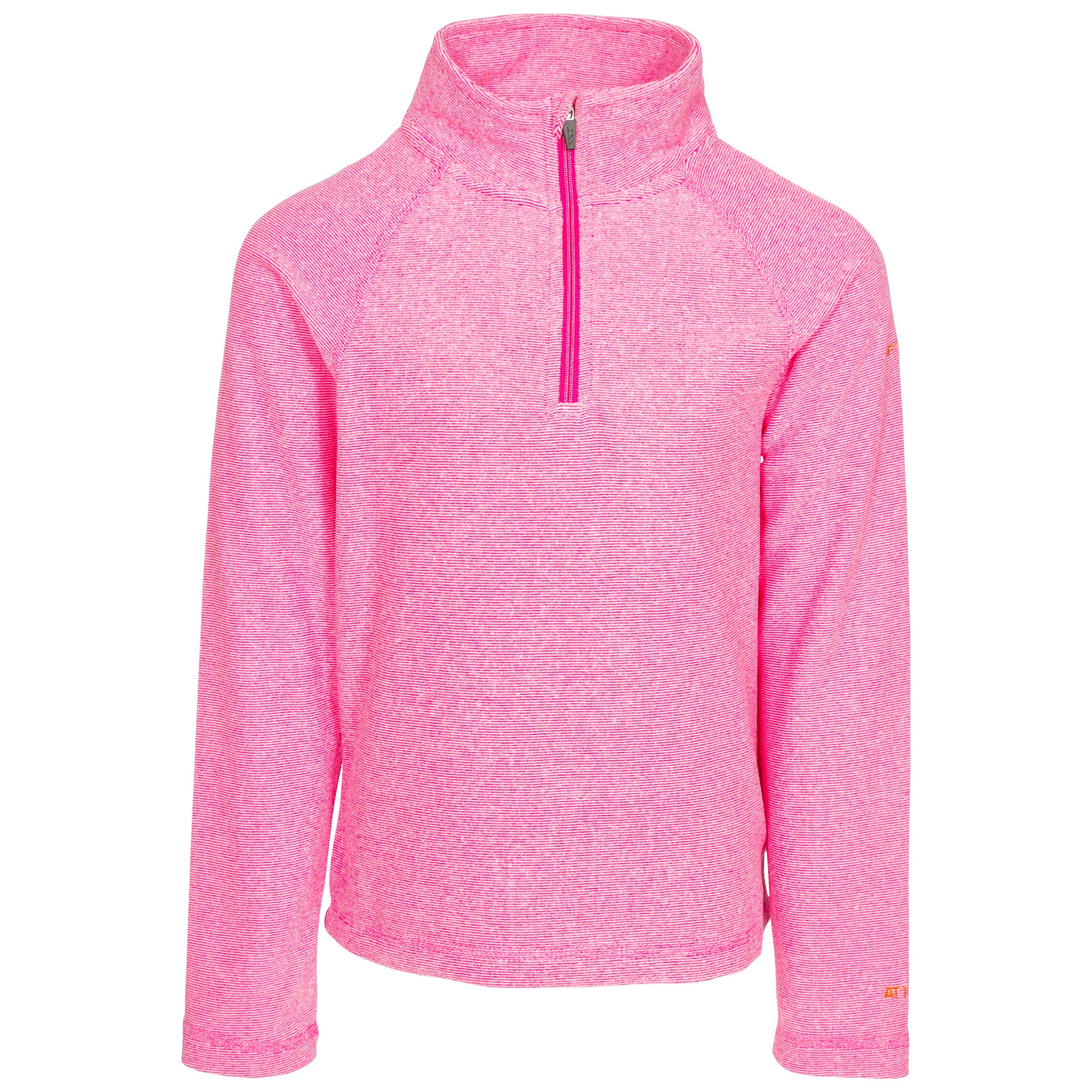 Trespass Girls 1/2 Zip Jumper Pullover Pockets Anti Pilling Microfleece Casual Top Meadows