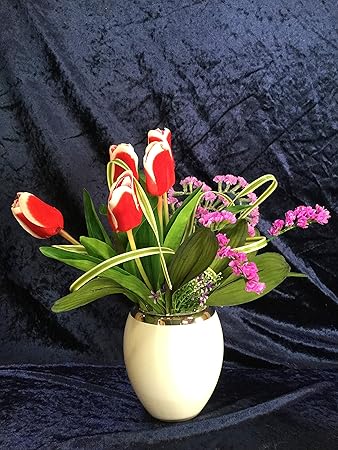 Amazon ﾌﾗﾜｰｱﾚﾝｼﾞﾒﾝﾄ ﾁｭｰﾘｯﾌﾟb 造花 光触媒 お手入れ不要 春の花 ﾁｭｰﾘｯﾌﾟ 季節の花 入学ｼｰｽﾞﾝ W 造花 オンライン通販