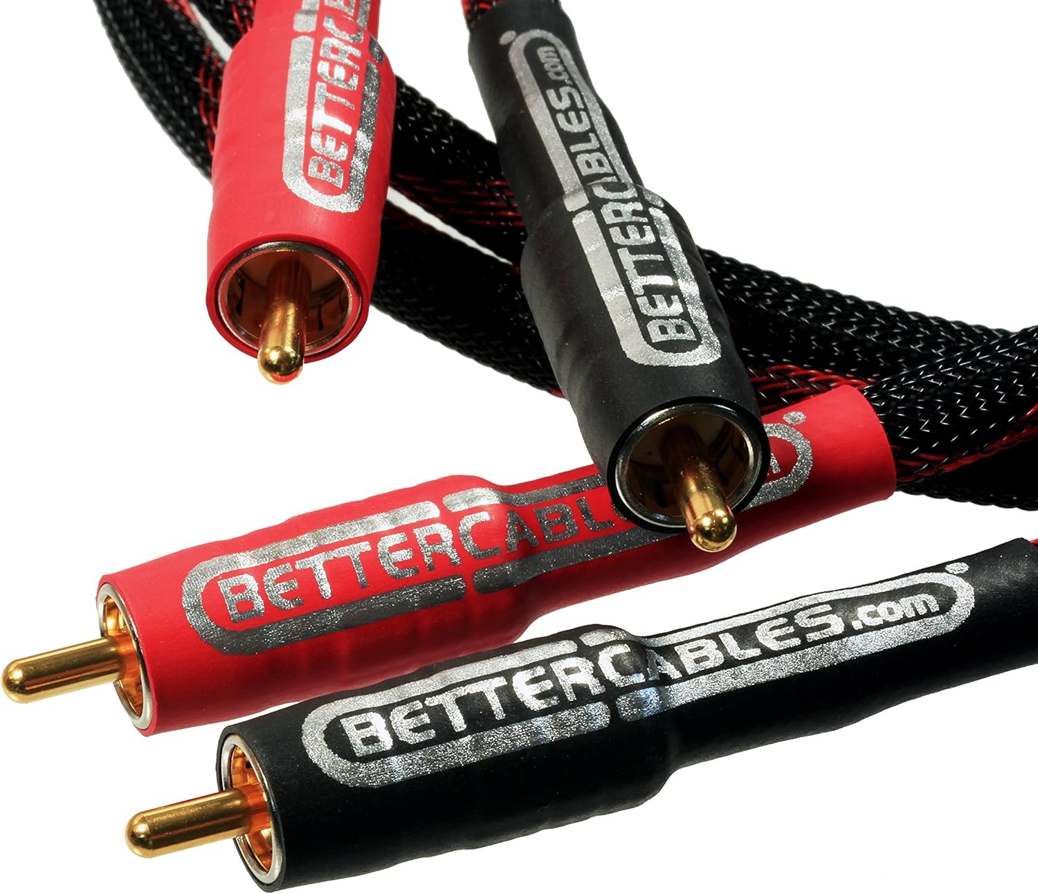 Better Cables RCA Cables - 3.28 feet (1 meter) - Stereo PAIR (2 cables) - Silver Serpent Anniversary Edition Audio Interconnect Cable - High-End, High-Performance, Premium Hi-Fi Audio: Electronics