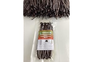 FITNCLEAN HERBS AND SPICES 13 Madagascar Organic Vanilla Beans Extract Exclusive Grade B|4.5"- 5.5" by FITNCLEAN VANILLA| USDA Certified Organic. Dry Whole Natural Raw NON-GMO PODS