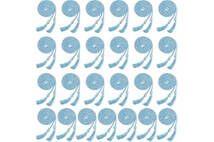 Haconba 25 Pieces Graduation Honor Cord Rayon Braided Honor Cords with Tassel for Graduation Students Bachelor Master Doctoral Gown Grad Decor (Sky Blue)