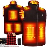 Pordrick Heated Vest Women Men with 20000mAh Power Bank, Fleece Heating Vests for Cycling, Camping, Hiking & Hunting