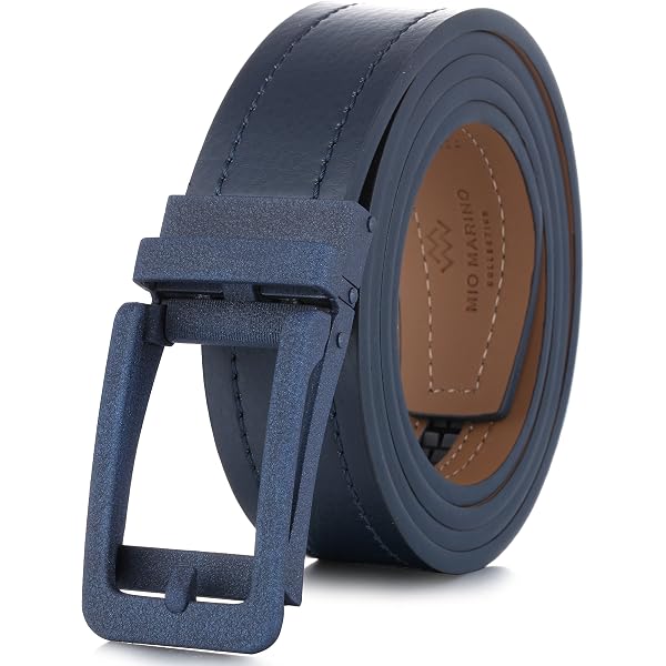 marino men's genuine leather ratchet dress belt with automatic buckle Mio Marino Ratchet Belts for Men - Genuine Leather Dress Belt - Automatic  Buckle - Circlet Classic - Brown