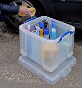 Really Useful Box Plastic Storage 35 Litre Clear with Lockable Lid view 5