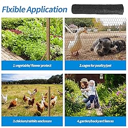 DOLEMODUO 60'' x 150' Black Chicken Wire Mesh