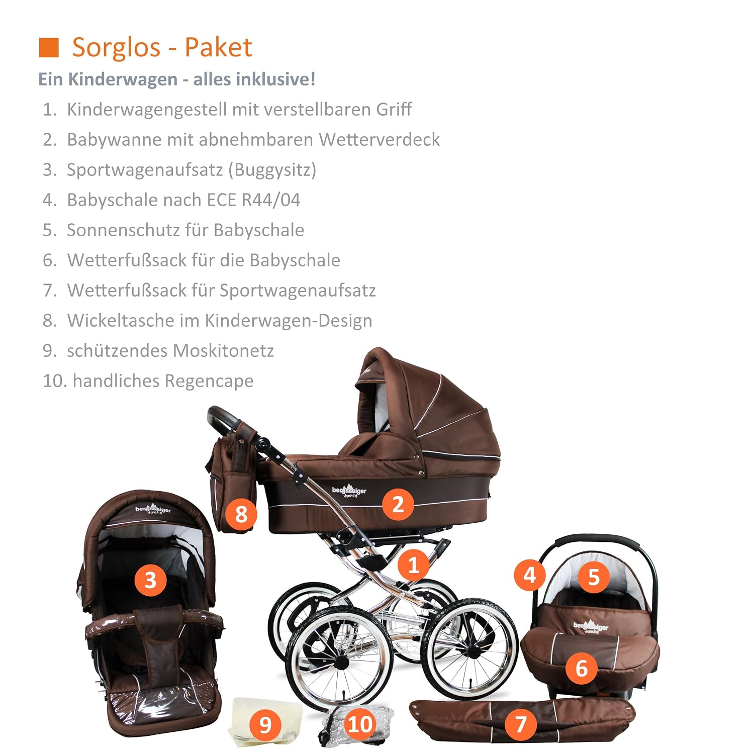 Bergsteiger Venedig Nostalgie Kinderwagen 3 In 1 Retro
