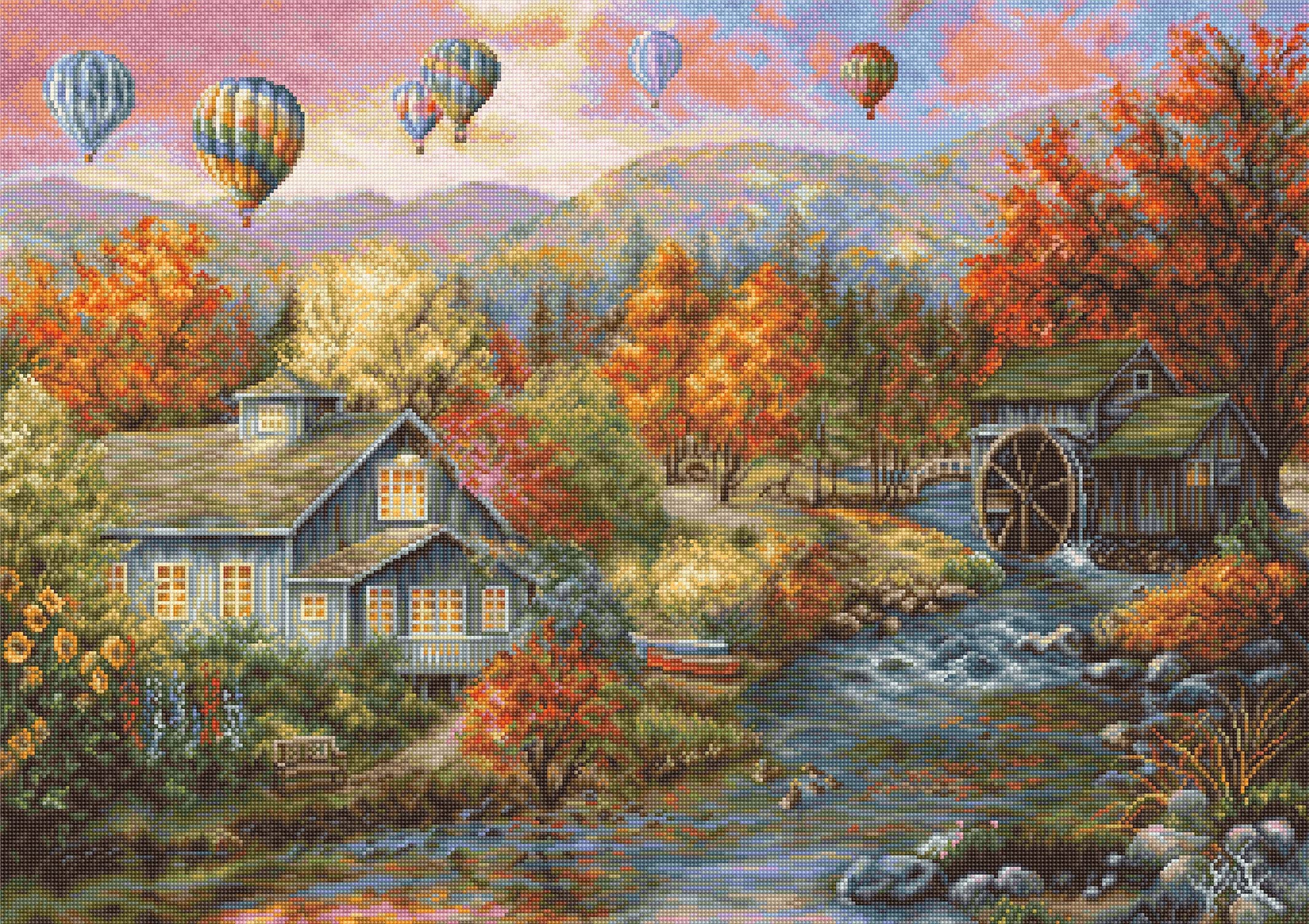 Luca-S SRL Cross Stitch Kit Luca-S - Autumn Creek Mill B616