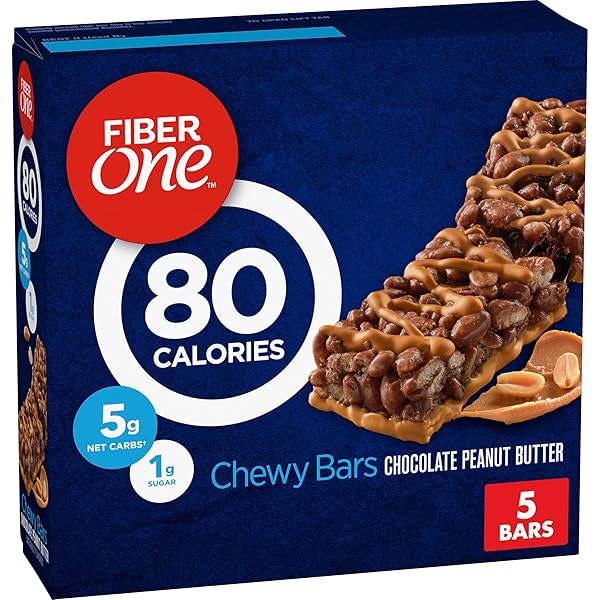 FIBER ONE 80 CALORIE CHEWY BARS, CHOCOLATE PEANUT...