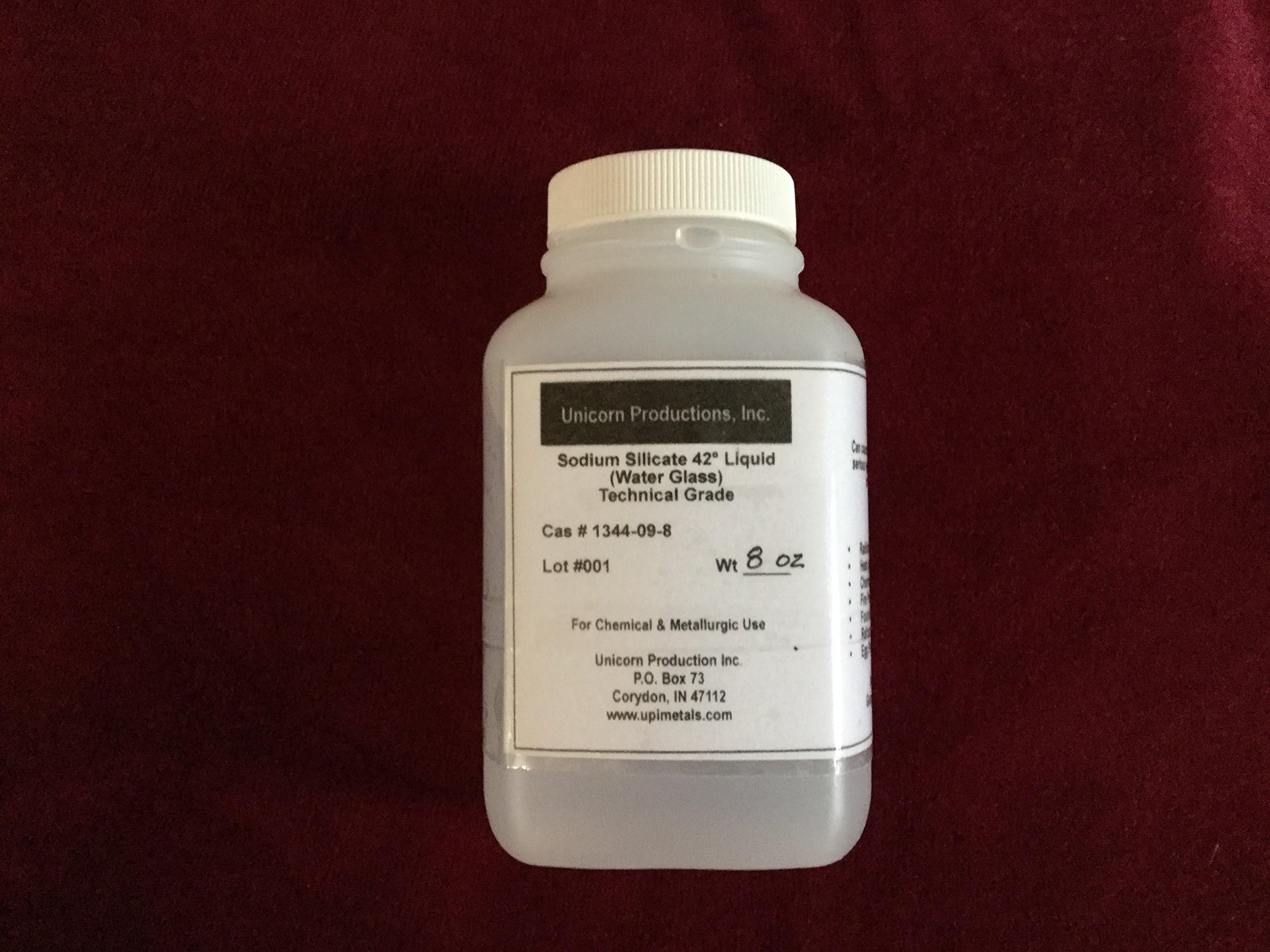 Sodium Silicate 8 oz('42 baume' liquid solution)('water glass')